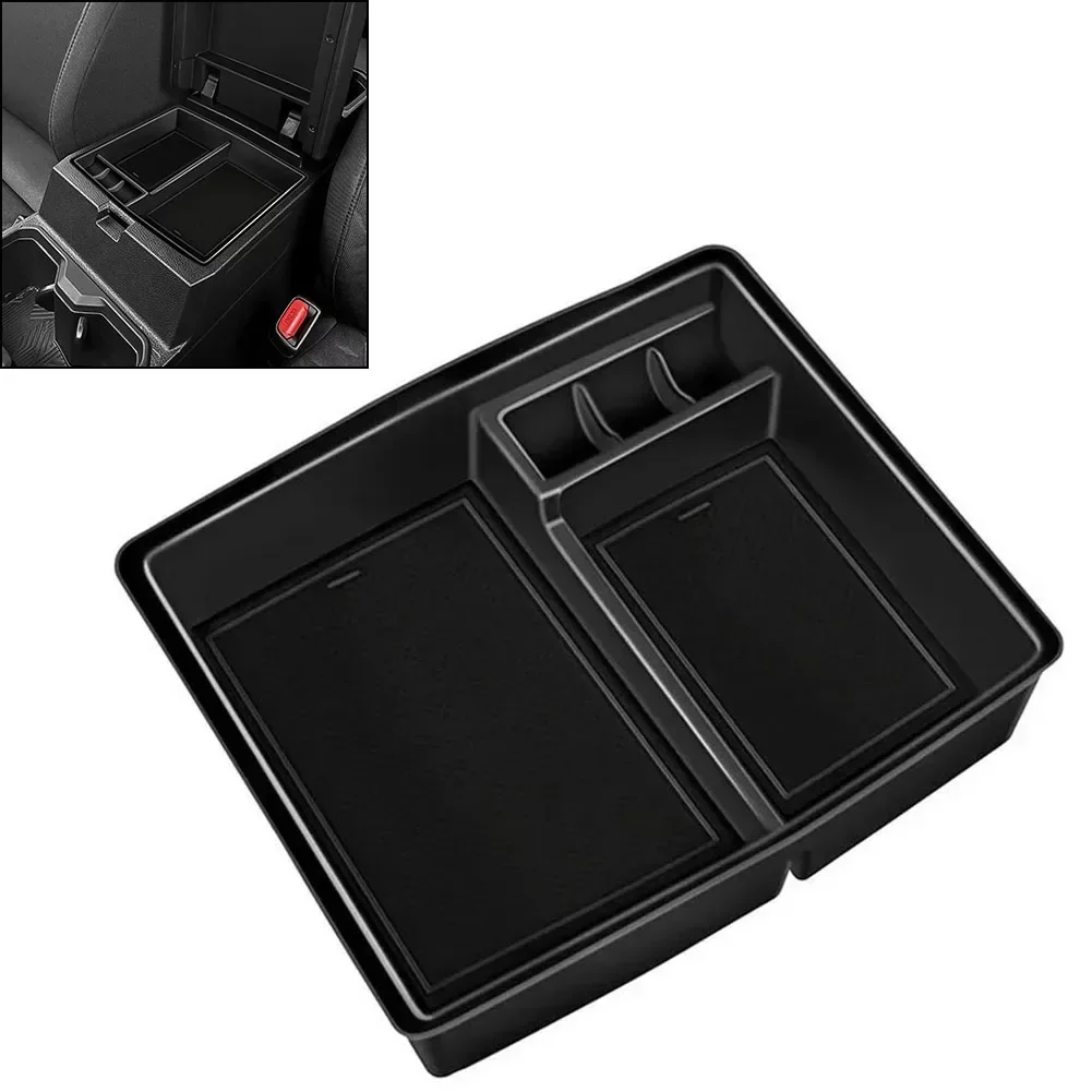 Easy To Install For Car Interior Center Console Tray Anti-Slip Design Multiple Compartments Robust Construction