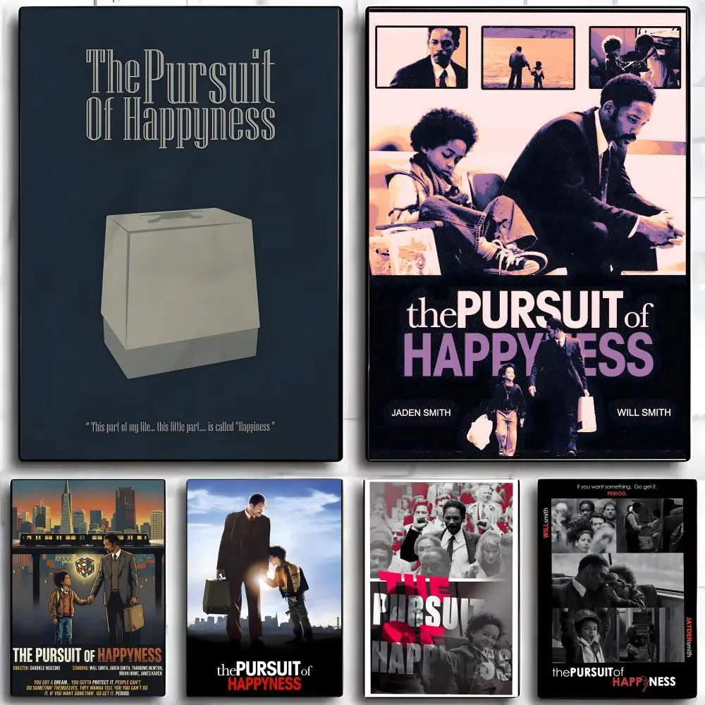 Movie T-The Pursuit of Happyness Poster Wall art print art suitable for living room bedroom bar parlor home decor gift