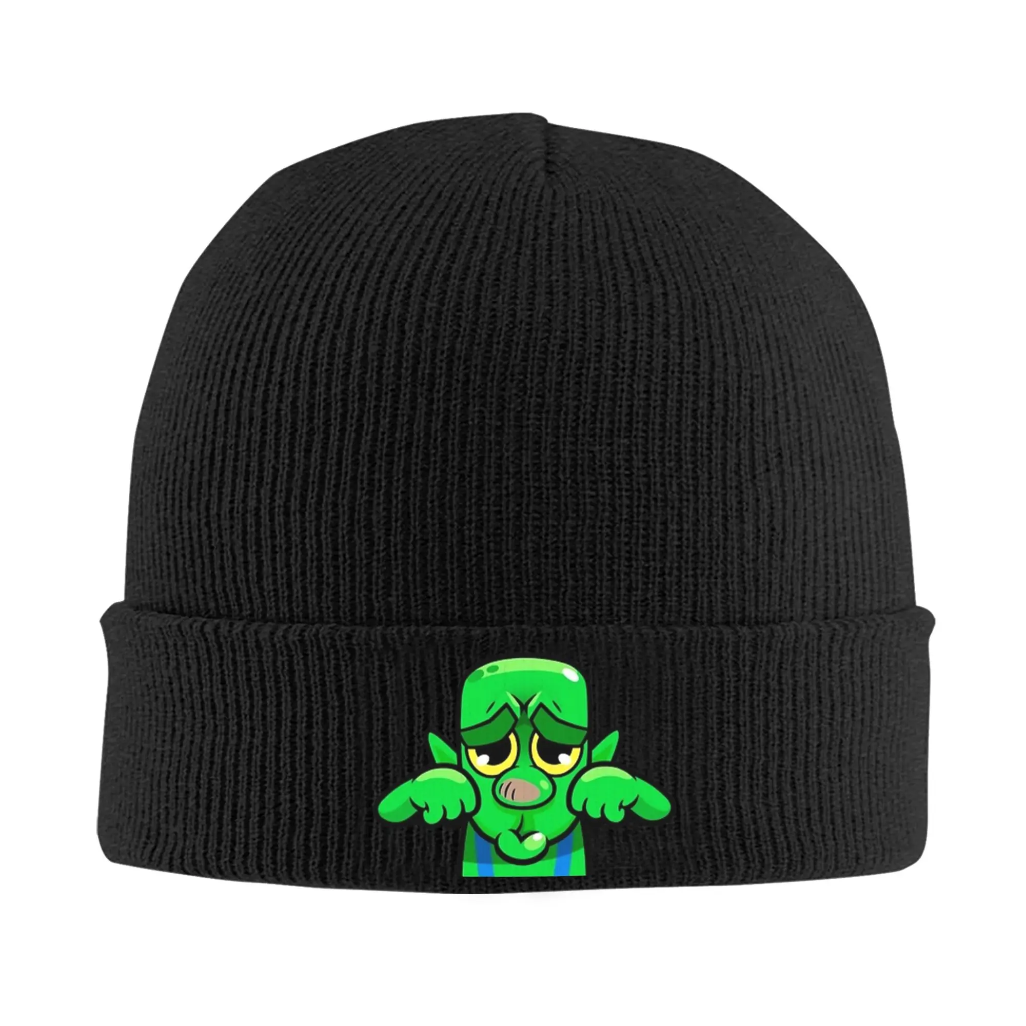 

Goblin MeMeMe Emote Clashed Royales Merch, теплая шапка для унисекс, вязаная шапка с черепом, вязаная шапка
