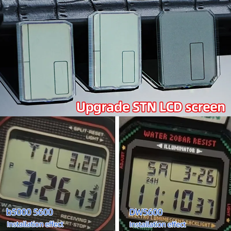Upgrade STN LCD Screen Mod High Contrast Display for Casio Watch DW-5600 GWB5600 GWM-B5000 GW-M5610 GW5600 G5600 Watch HD Screen