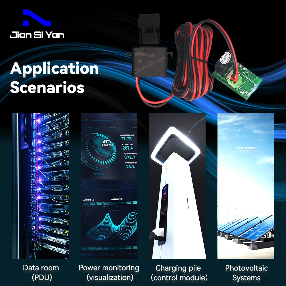 JSY-MK-163T 100A Single Phase Bidirectional Alternating Current Mini Digital Voltmeter Ampermetr TTL Communication Energy Meter