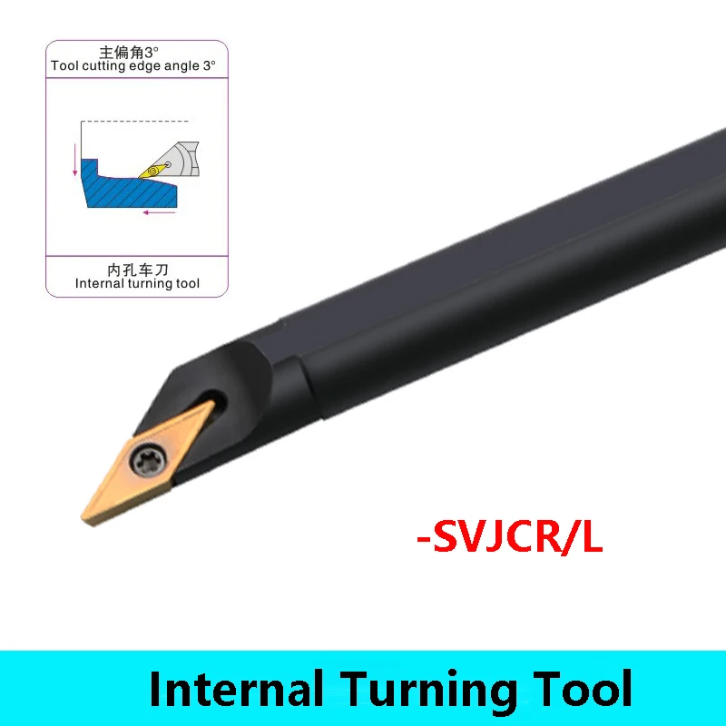 LIHAOPING 10mm 16mm 20mm S10K S12M SVJCR11 S16Q-SVJCR11 Metal CNC Lathe Cutter Boring Bar Internal Shank Tool SVJCR VCMT Inserts