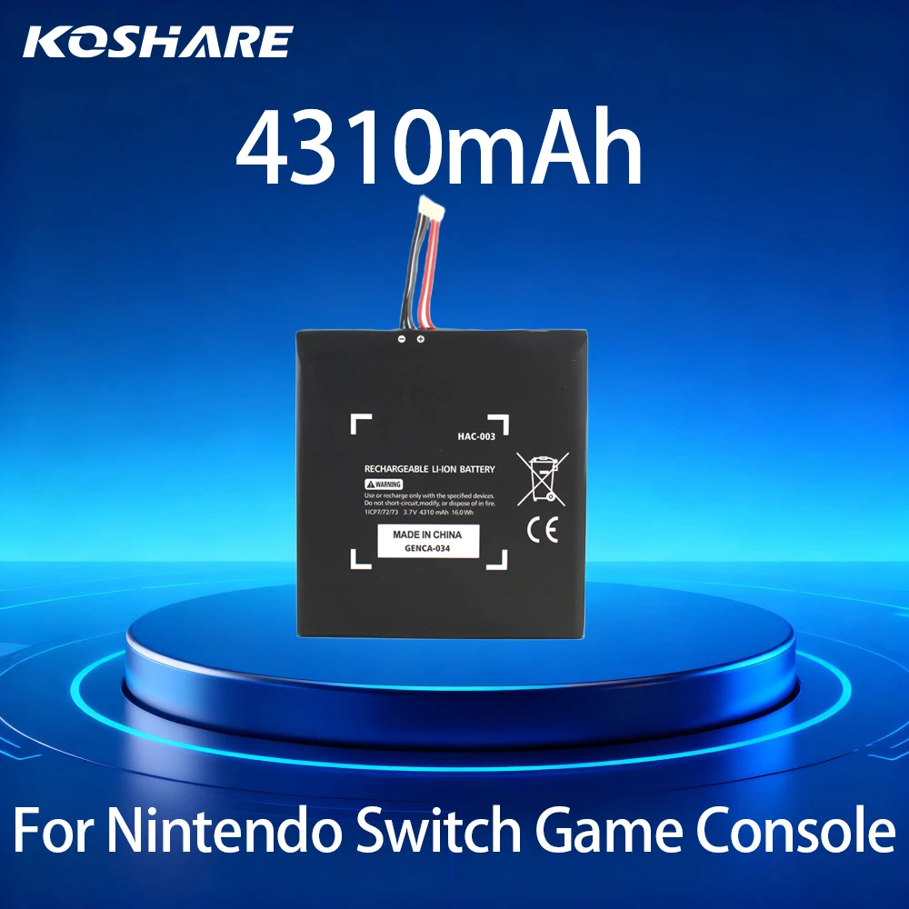 

KOSHARE 4310mAh Replacement Charger Battery Repair Part for HAC-003 3.7V HAC003 HAC-001 for Nintendo Switch Game Console
