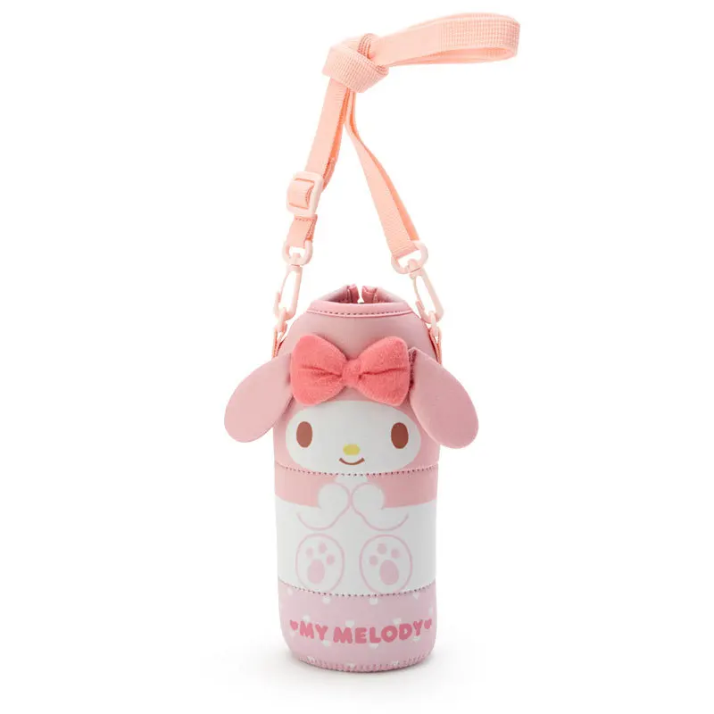 Sanrio Kawaii Cartoon Melody Water Bottle Bag Cute Water Cup Cover Outdoor Travel Portable Kids Boys Girls Charm Small Gift