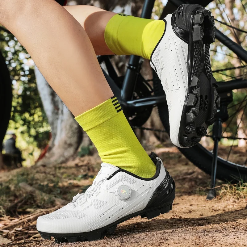 أحذية ركوب الدراجات الجبلية أحذية رياضية T887 جديد المربط عدم الانزلاق الرجال دراجة هوائية جبلية أحذية النساء شقة الذاتي قفل Spd الطريق دراجة الأحذية #4