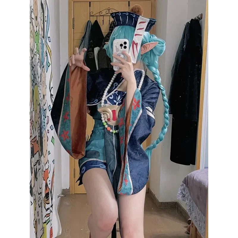 Anime miku zumbi pequeno diabo cosplay traje lolita vestido vampiro kawaii roupas góticas helloween festa roupas de empregada para mulher