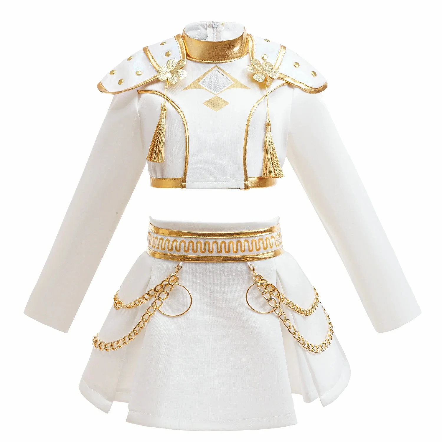 Girls White And Gold Cosplay C - Shoulder Pad Set In review and price