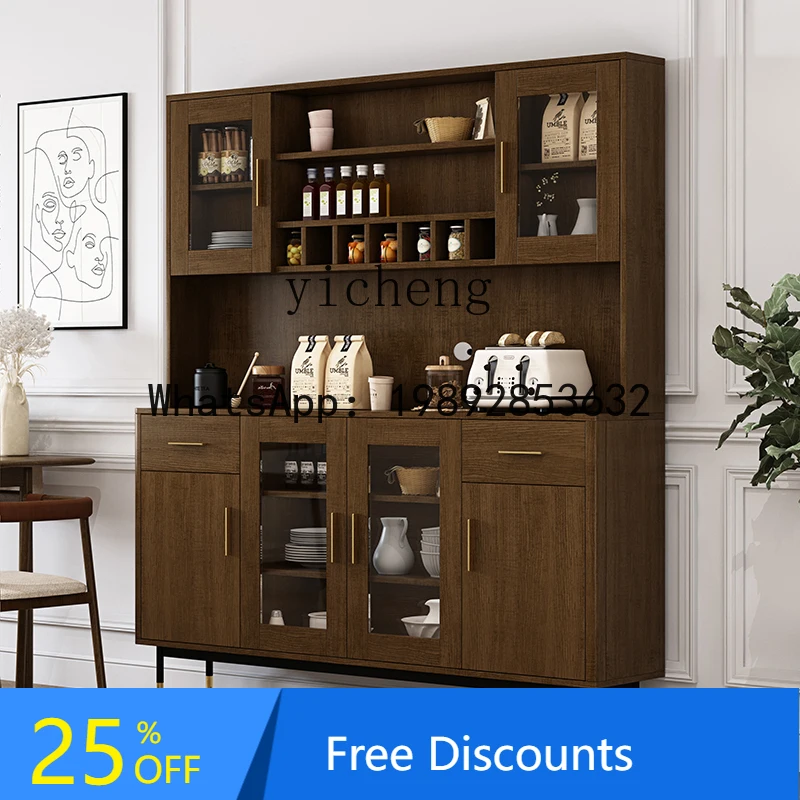 ABC  light luxury wine cabinet  cabinet integrated against the wall simple modern tea kitchen storage living