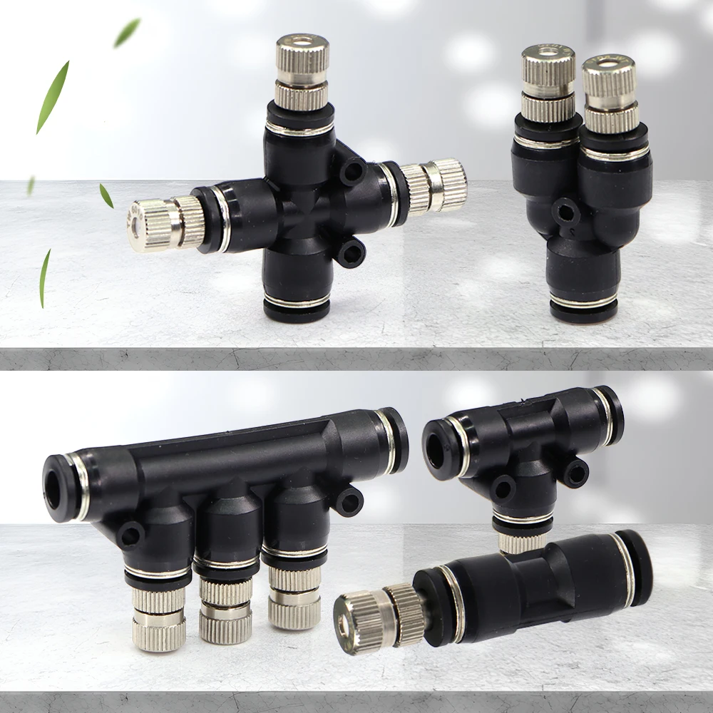 

5-type 0.15-0.8mm Low-pressure Misting Nozzles Fine Atomization Sprayer DIY Garden Irrigation Accessories Quick Insert Slip Lock