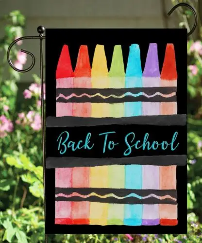 Back To School Garden Flag   Double Sided Quality