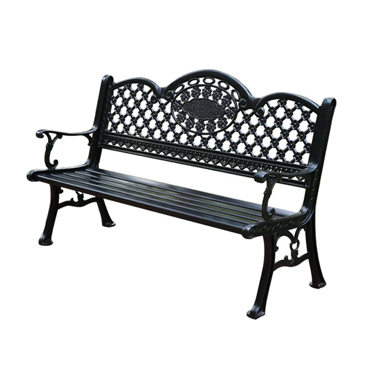 Villa Garden Balcony Cast Aluminum Park Chair Outdoor Leisure Chair Bench Courtyard Aluminum Alloy Outdoor Bench Bench