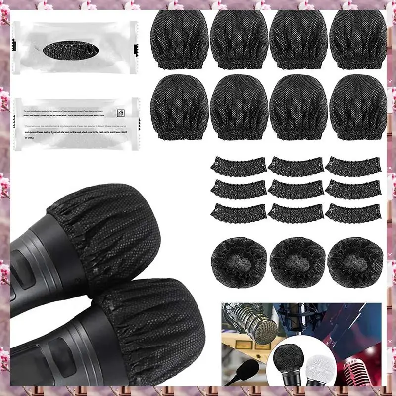 2025 800PCS Disposable Microphone Covers, Non-Woven Disposable Mic Covers For Conferences, Concerts, Recording Room, KTV,800PCS