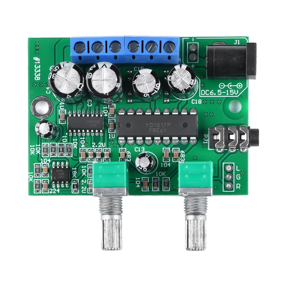 2.1 Channel Class D HiFi Power Amplifier Board 25W+6W+6W DC 6.5-15V Sound Amp Volume Control for Speaker Subwoofer Home Theater