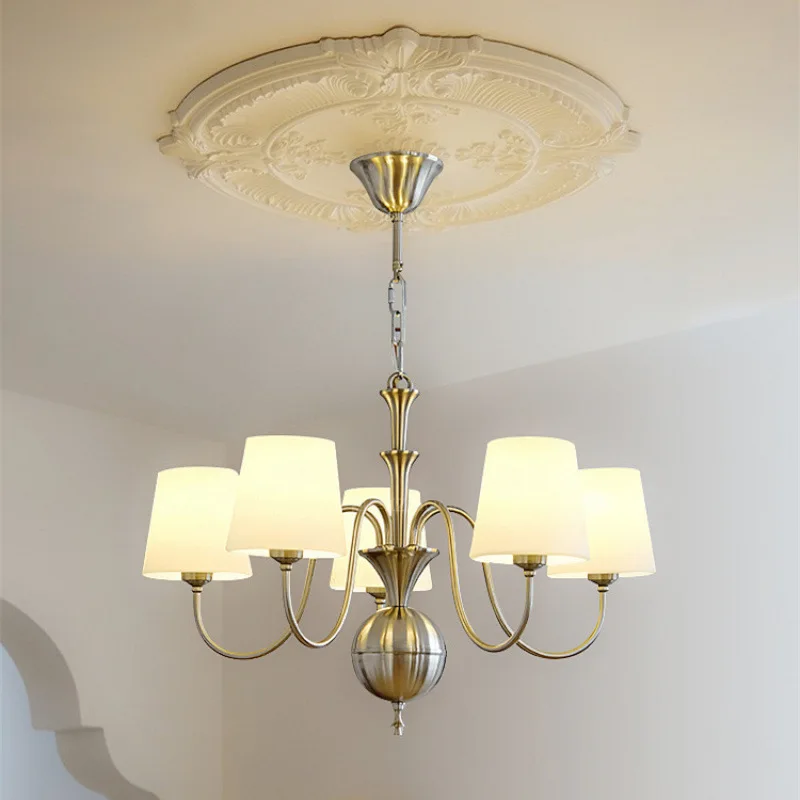 

French antique Bauhaus bedroom chandelier retro simple American dining room lamp study living room designer lamp