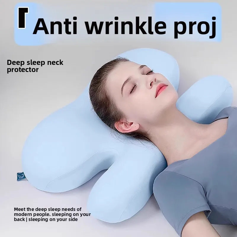 Anti Aging Beauty Pillow Prevent Nasolabial Folds Side Sleeper Cervical Support for Deep Sleep Adult Unisex