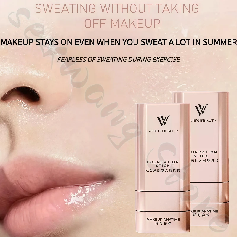 VIVIEN BEAUTY – bâton de fond de teint Double tête, correcteur, gomme transparente légère, couvre les taches et les Pores d'acné, illumine le teint de la peau