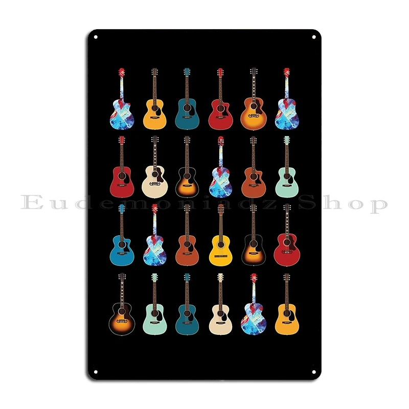 مجموعة جيتار Knopfler جيتار أساسي متعدد الألعاب لوحات معدنية مخصصة لبار السينما ملصق جداري من القصدير #5