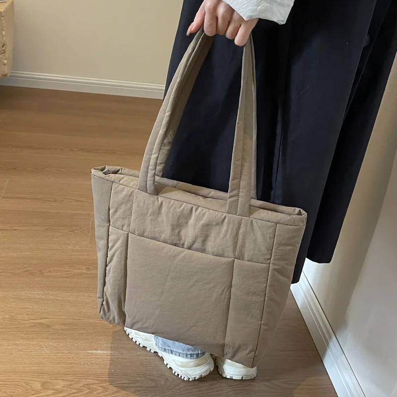 

Large Capacity Nylon Down Bags Tote Bag for Women Shoulder Bag Shopping Bags Class Bags for Girl Designer Bag Bolsos Mujer Сумка