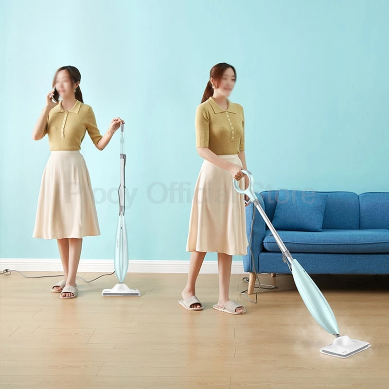 

Steam Mop & Detachable Handheld Cleaner 300ML 1200W Powerful Electric Wired Floor Mop Household High Temperature Sterilization