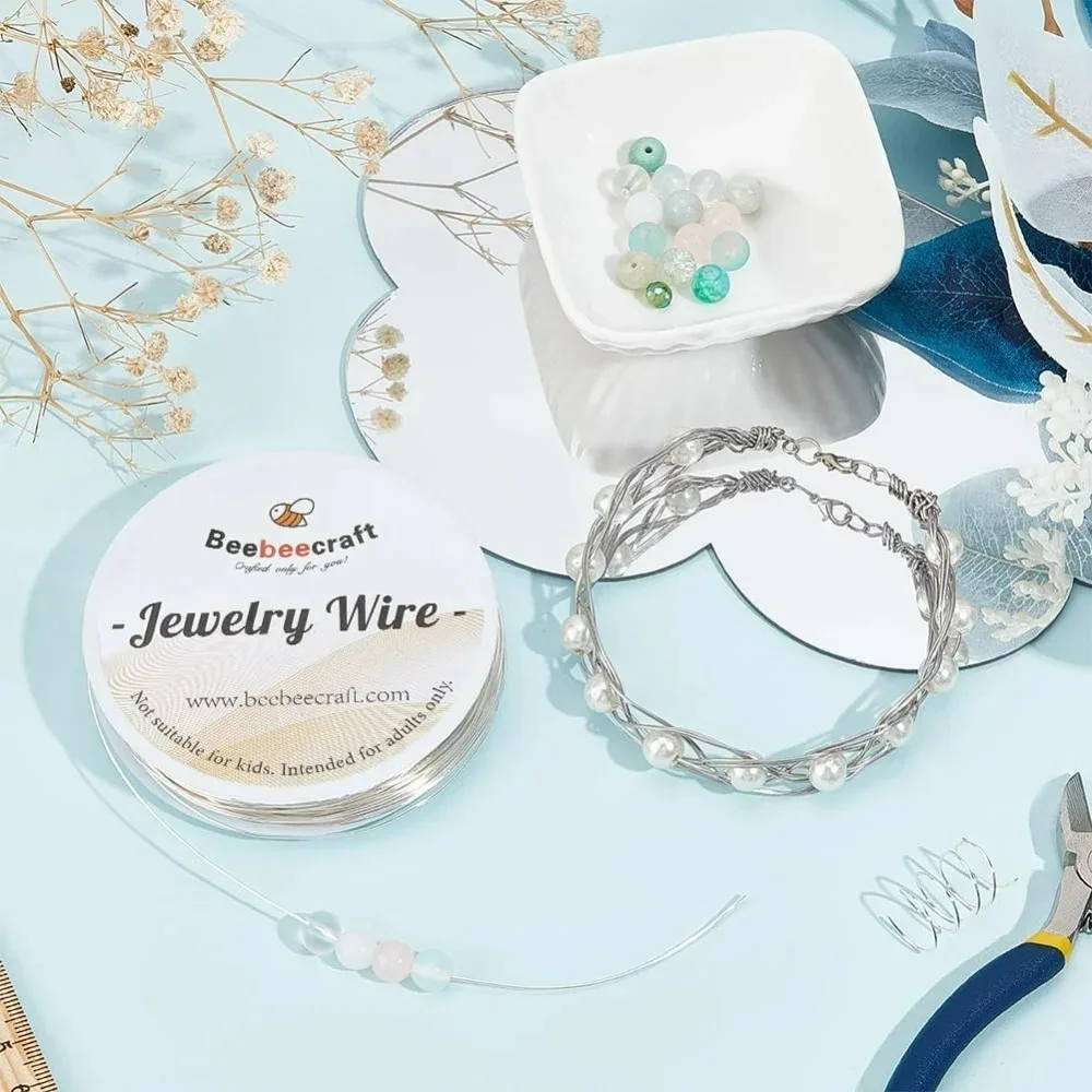 ลวดทองเหลืองกลมขนาด 21 เกจ ยาว 65.62 ฟุต สำหรับงานศิลปะ งานประดิษฐ์ งานร้อยลูกปัด งานพันลวด สำหรับทำสร้อยข้อมือ สร้อยคอ ต่างหู ชุดทำเครื่องประดับ DIY