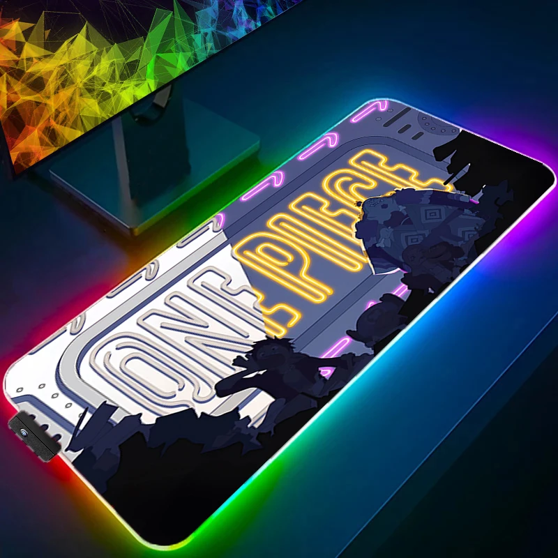 

Mouse Pad one Piece RGB Gaming Accessories Gabinete Gamer PC Computer Desk Mat Backlight Keyboard Tablet 900x400 Mousepad LED