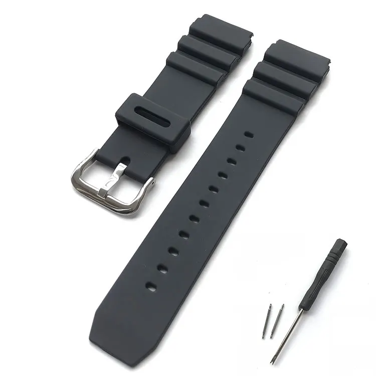 Pulsera transpirable para reloj Casio, correa de silicona Swordfish MDV-106 MDV106 EFR-303 MTP-VD01, correa de reloj de goma resistente al agua de 22mm