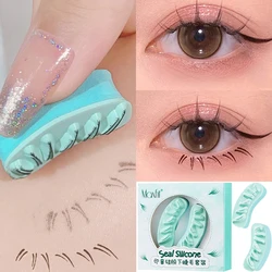 DIY Lower Eyelash Stamps Eyeliner for Beginner Eyelashes Seals Cosmetics Tool Waterproof Natural Looking Make Up Applicator