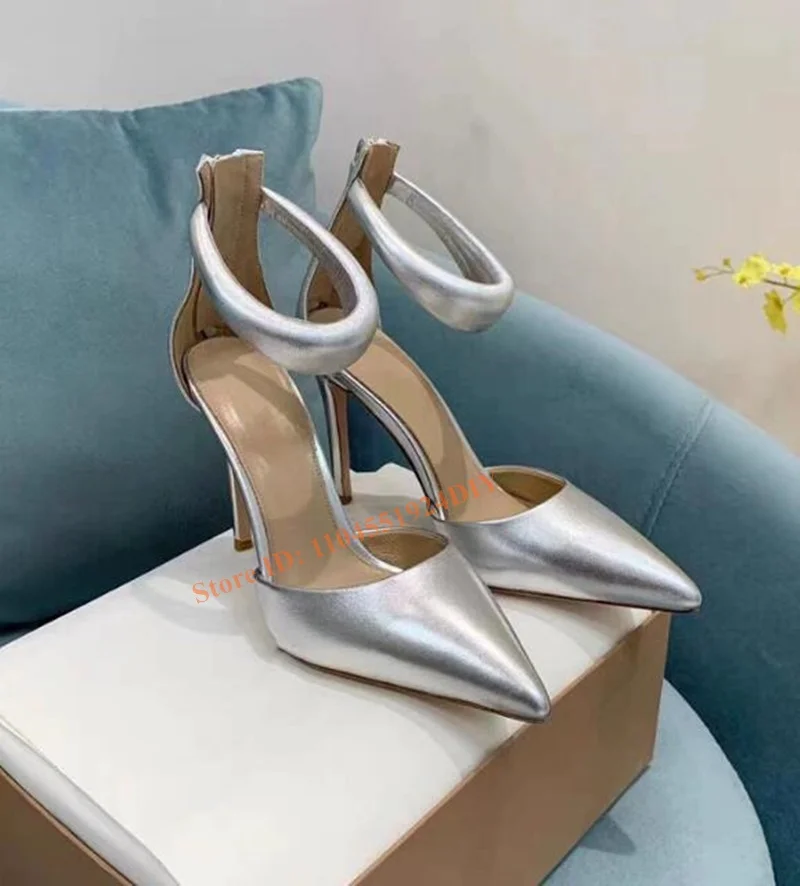 الجلود مدبب تو الخنجر الكعوب مساء الكاحل حزام البريدي مضخات عالية الكعب خنجر كعب المرأة فستان أحذية