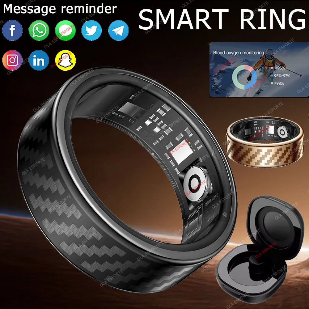 Newest Smart Ring Call Message Notification Hand Gestures Control Health Monitoring IP68 5ATM Waterproof Ring Men Women 2025 New