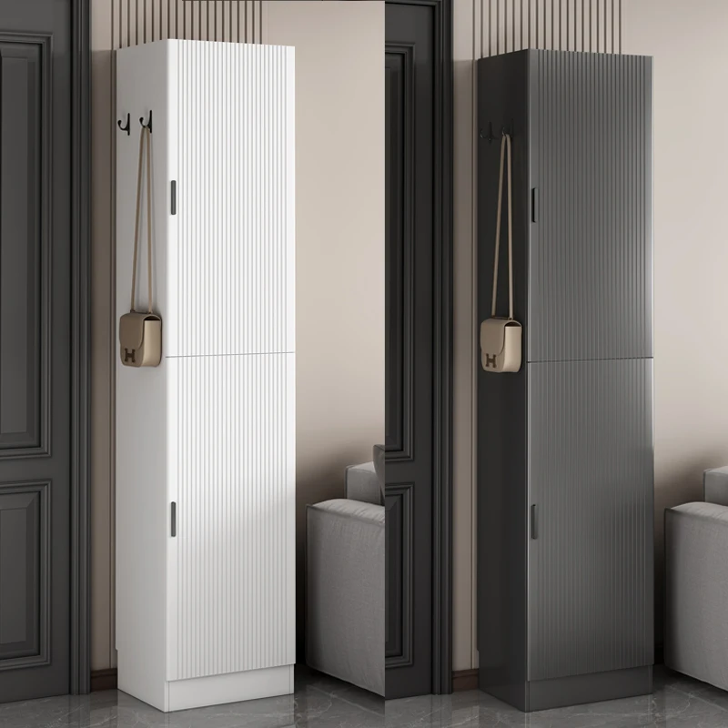 Entry door Small shoe cabinet Household door storage cabinet Narrow and high crevice locker Vertical elevator entrance Height