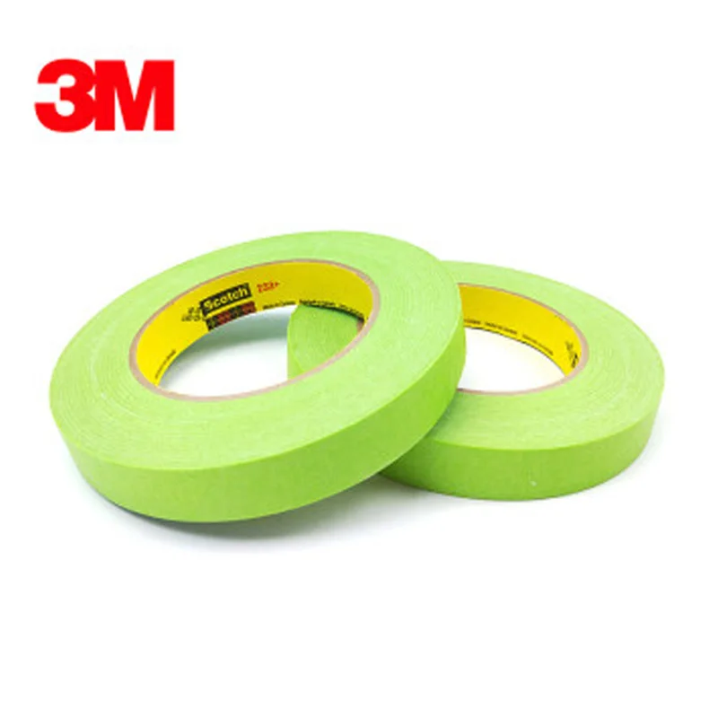 

3M233+ High Temperature Green Masking Tape Seam-free Tape Spray Paint Masking Tape Hand-tear Without Leaving Residual Glue