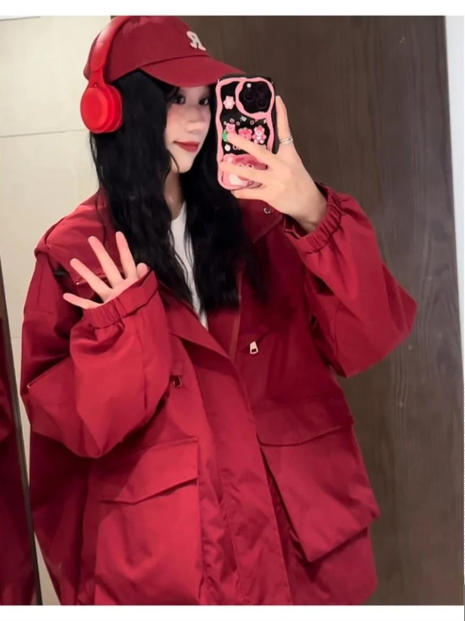 

Spring Autumn Vintage Outdoor Workwear Women's Waterproof Jaet Durable Water Repellent Cargo Coat Casual Commute Sle