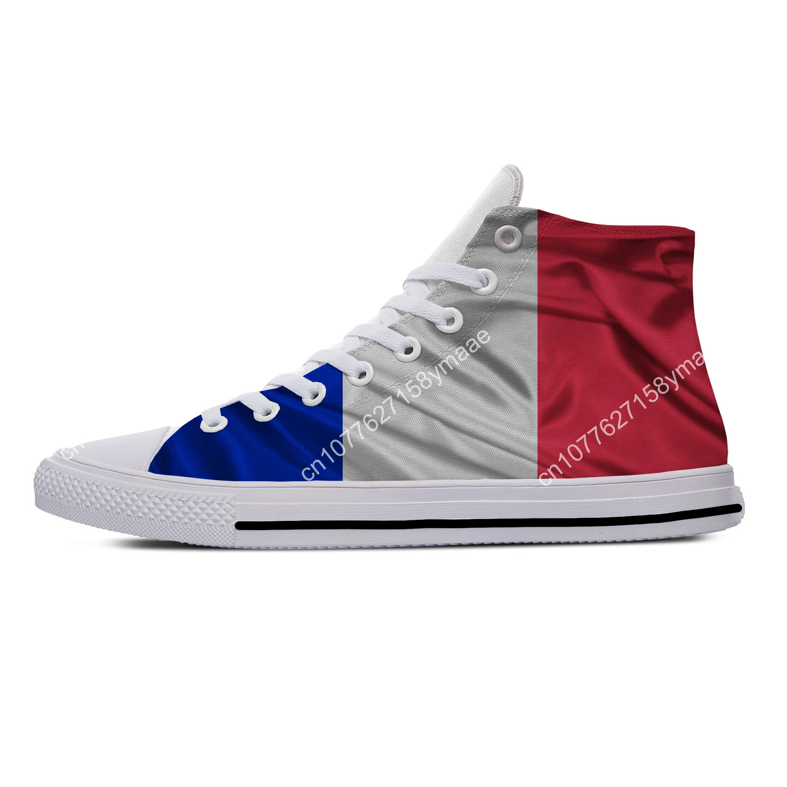 Hot Summer France Flag Funny Popular Fashion Casual Cloth Shoes High Top Latest Men Women Sneakers Classic Board Shoes