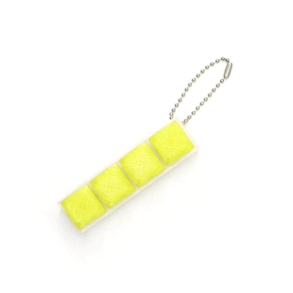 4/9 Keys Mechanical Keyboard Keychain Luminous Light Push Button Fidget Keyboard Keyring Pinch Toy Gentle Sound