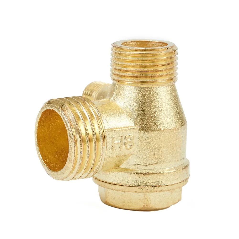 Increase Your Air Compressor's Efficiency with a Reliable 3 Port Zinc alloy Check Valve Male Thread Connector 20mm/16mm/10mm