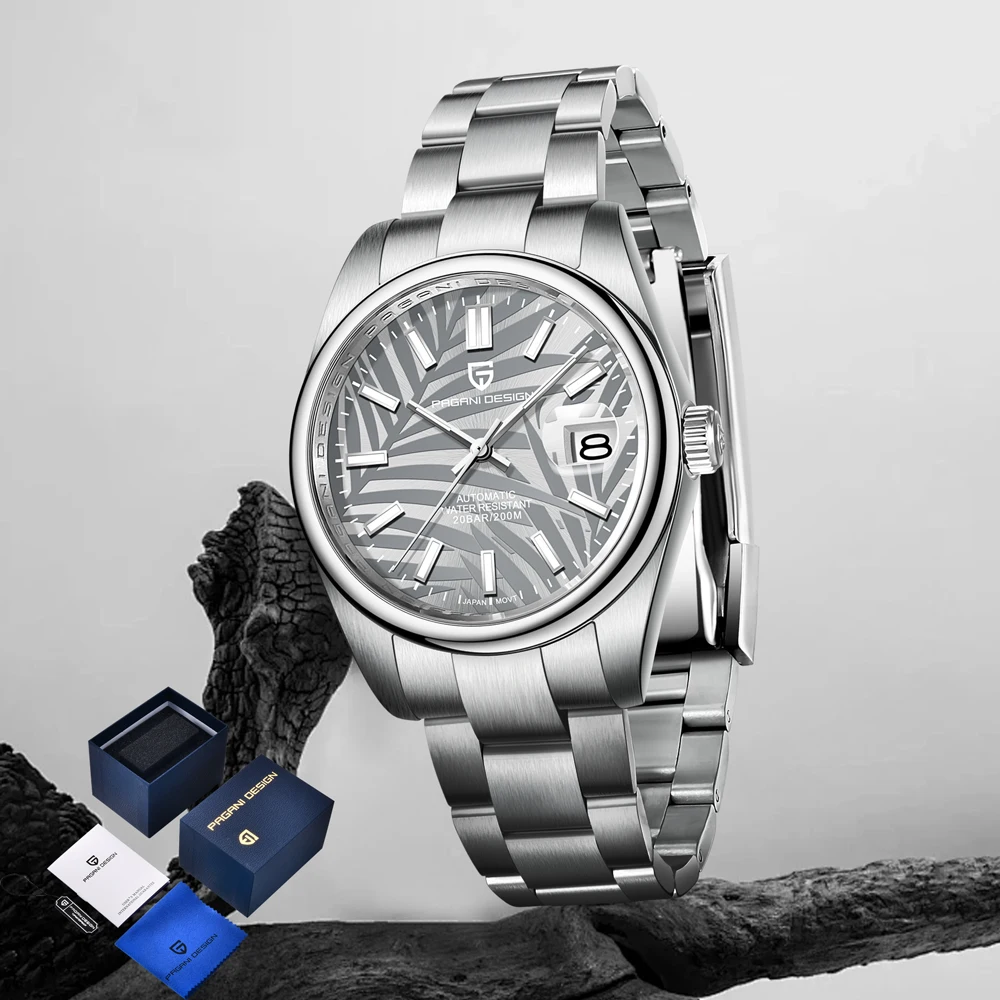 

PAGANI DESIGN новые мужские роскошные механические часы мужские часы в форме листа в подарочной упаковке светящиеся сапфировые кристаллы 200 м водонепроницаемые мужские часы