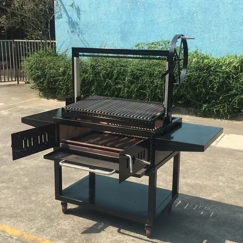 American BBQ Thickened Large Outdoor BBQ Grill Villa Courtyard Meat Roasting Furnace BBQ Stand