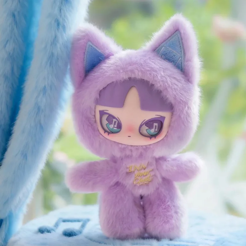 INNS Cat Inn Your Chat Series صندوق أعمى غامض منفوش Kawaii قطيفة دمية على ظهره قلادة تحصيل لعبة عصرية هدية مفاجئة