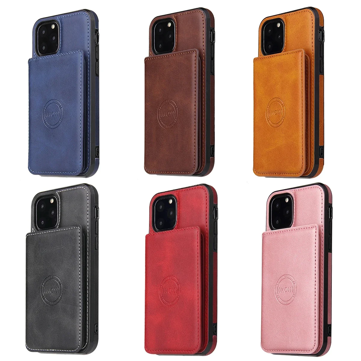 Custodia in pelle magnetica per iPhone 16 Pro Max 13 12 11 14 15 Slot per schede portafoglio SE 2022 X XS XR 7 8 Plus custodia tascabile per borsa