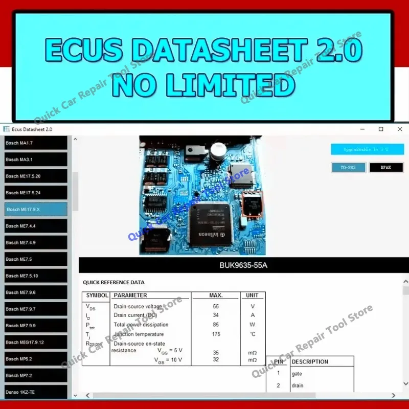 2026 hot Ecus Datasheet 2.0 ECU Repair Software PCB Schematics with Electronic Components of Car ECUs and Additional Information