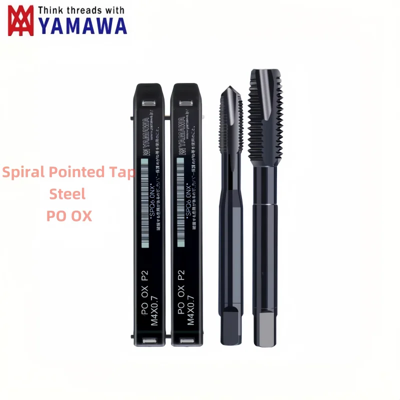 Japan YAMAWA HSSE INOX Metric Spiral Pointed Tap M2M3M4M5M6M8M10M12-M36 Machine Screw Thread Taps For Blind Hole TapFor steel