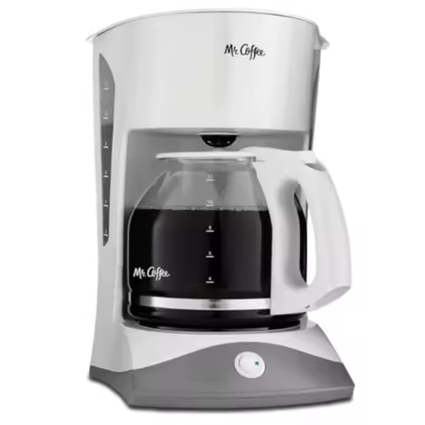 Simple Brew 12-Cup Switch Coffee Maker for Home Kitchen Stainless Steel Finish Black Accents Easy-Grip Handle and Programmable