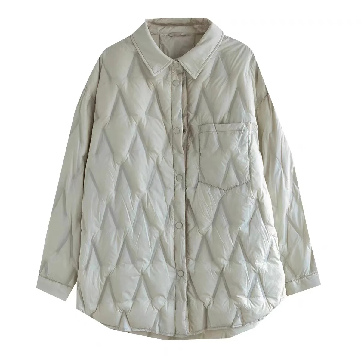

Autumn Winter New Sle Casual Lightweight down Cotton Jaet Women Loose Slimming Long Sve Outerwear Retro Collar