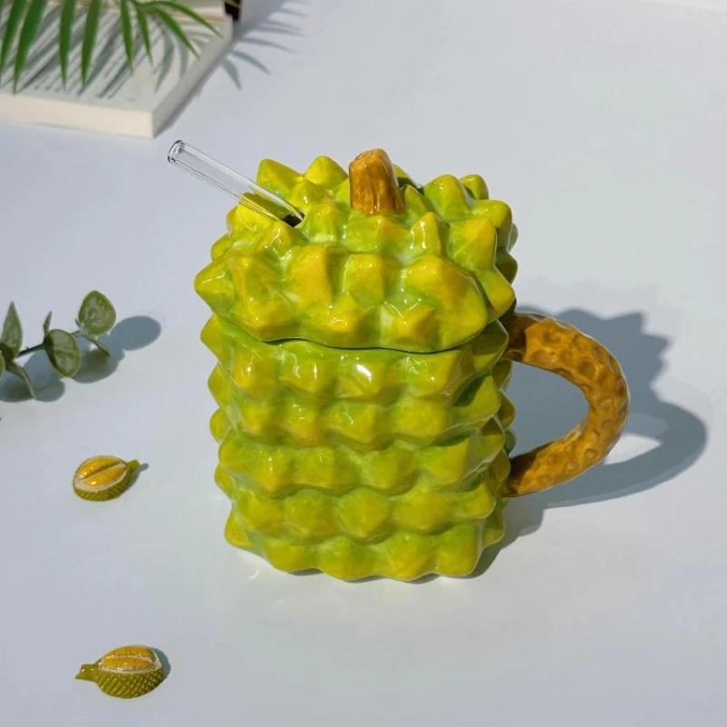 

Абстрактная креативная кружка из дуриана, невероятная и забавная керамическая чашка, студенческий забавный подарок на день рождения, практичный