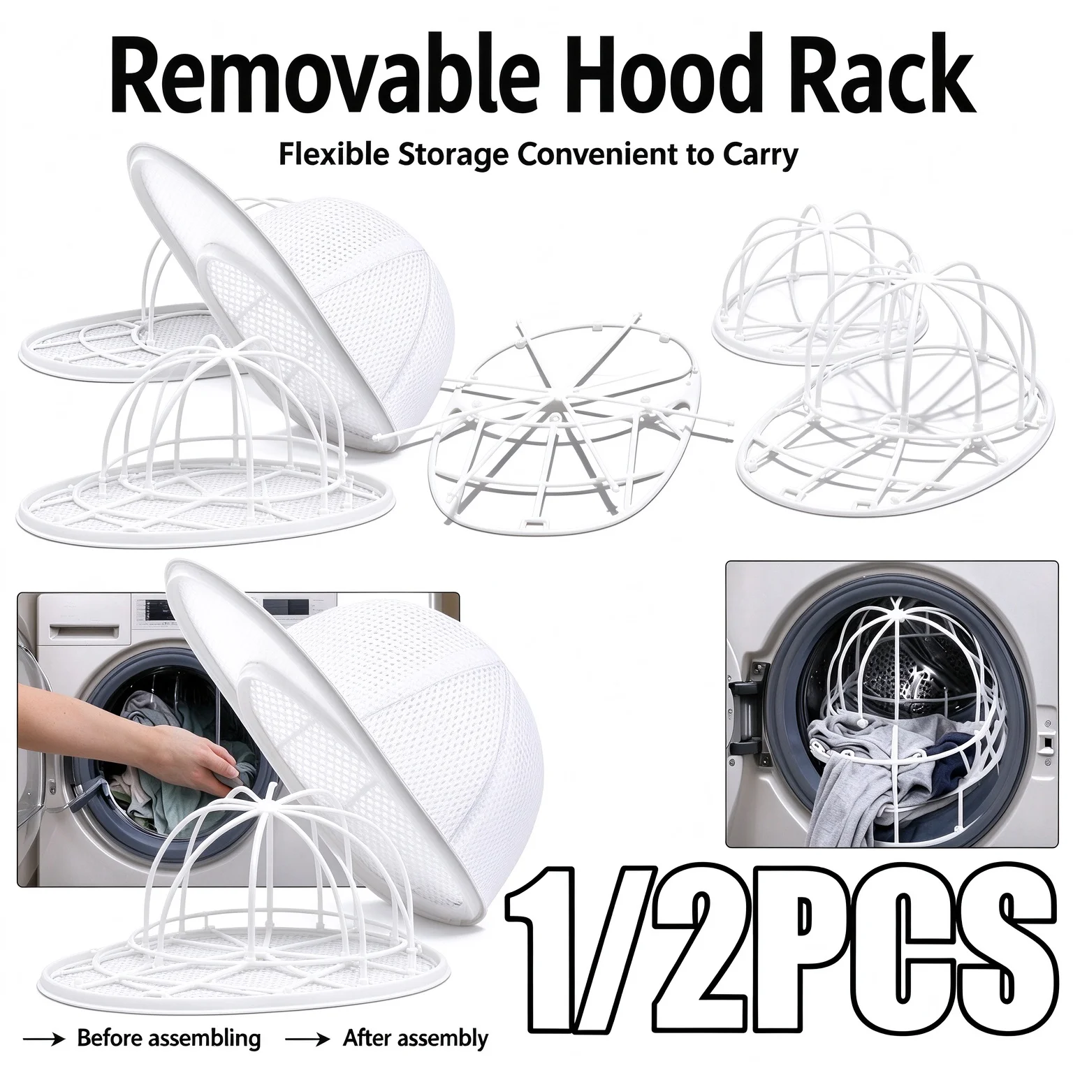 Portable Hat Washing Protection Bag – Anti-Deformation Mesh Cap Cleaner for Baseball Hats