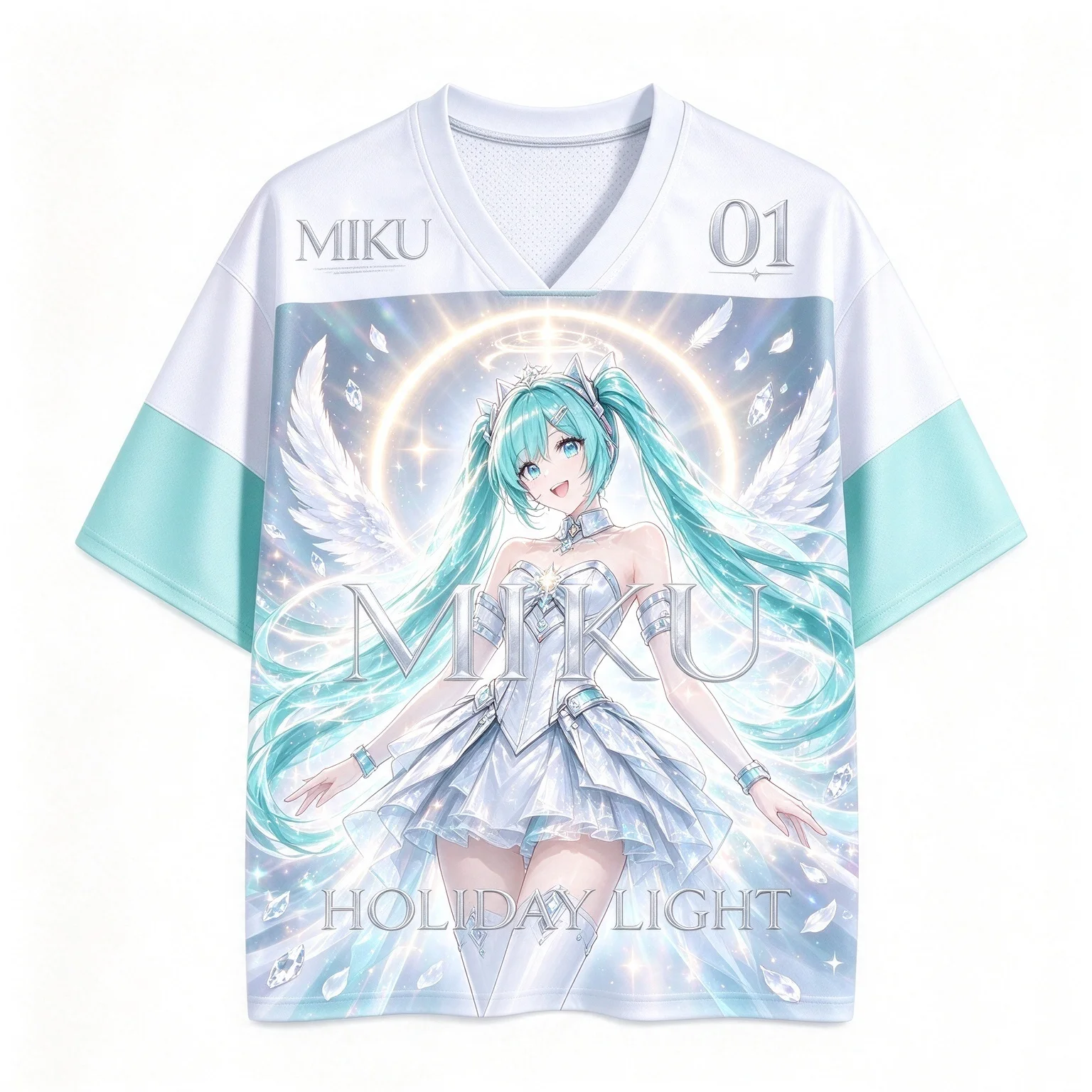 Family Tee 2026 New Popular Hatsune Miku 01 Jersey 3D Print T-shirt Skin-friendly Breathable Family Matching Lightweight Shirt