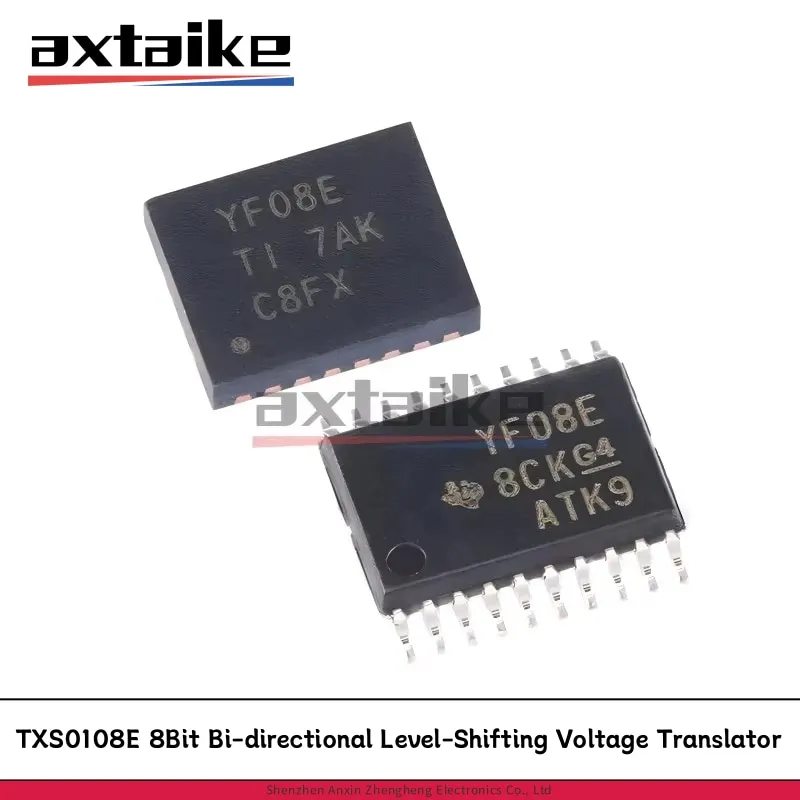 

10PCS TXS0108EPWR TXS0108ERGYR YF08E TSSOP20 QFN20 TXS0108E SMD Chip IC 8-Bit Bi-directional Level-Shifting Voltage Translator