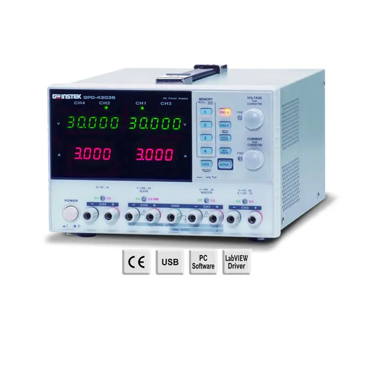 GWINSTEK 2 3 4 Independent Outputs programmable linear DC Power Supply