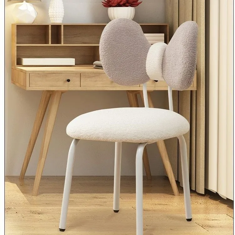 

Home Internet celebrity cream style butterfly makeup chair comfortable nail art chair rotatable princess chair new product