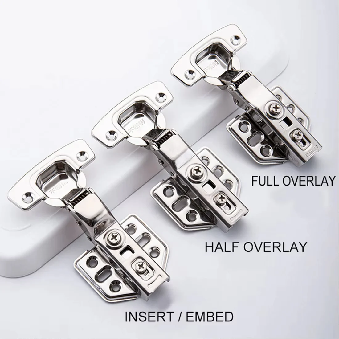 1pcs Hinge Stainless Steel Door Hydraulic Hinges Damper Buffer Soft Close For Cabinet Door Cupboard Furniture Hardware